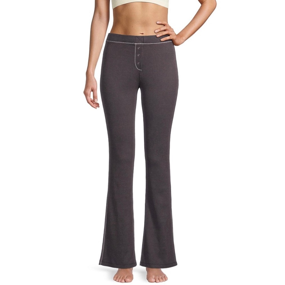 Free People Intimately Early Night Lounge Pants in washed black NWT